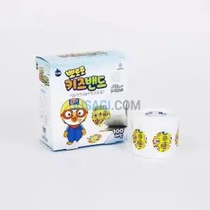 100매 둥근 원형 어린이 지혈 뽀로로 밴드 테이프 병원소품 구급밴드 손가락반창고 위생밴드