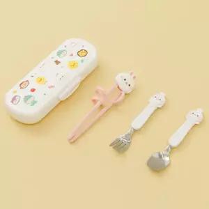 에디슨 프렌즈 아이맞춤 4종 어린이 젓가락 스푼 포크 수저 케이스 세트