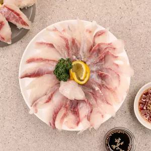 국내산 보리숭어 회 필렛 300g 원물 1kg이상 가숭어 밀치