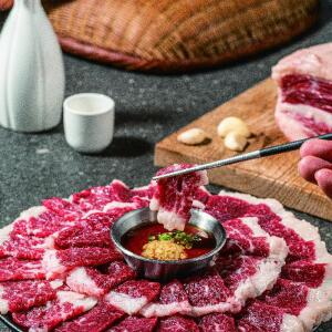 신선함 그대로 한우투쁠 1++ 한우암소 생 차돌박이 (육사시미) 200g