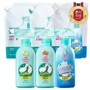 [신세계라이브쇼핑]온더바디 발을씻자 풋샴푸 510ml용기 + 500ml리필 x 2개 (레몬,자몽,쿨링)