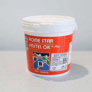 삼화페인트 친환경 다용도 수성페인트 홈스타파스텔 1L 반광 화이트크림 색상
