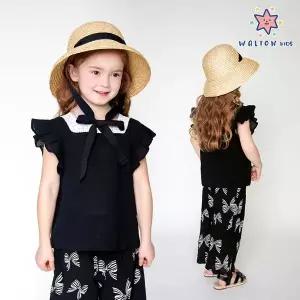 [보리보리/월튼키즈]백리본바캉스와이드팬츠상하복