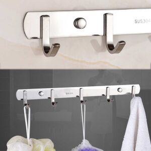 자취방 신혼집 꾸미기 정리 후크벽 옷걸이 6단 부착