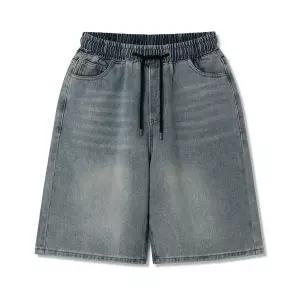 [엠엔씨][MNC] 와이드핏 데님 밴딩반바지 (MDSP281BJ)