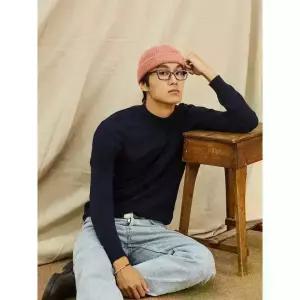 [빈폴] 캐시미어 블렌드 반터틀넥 니트 - 네이비 (BC4X51C08R)