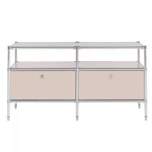 더원 모듈 거실장 - 그레이 서랍장 수납장 산뜻한 포인트 인테리어