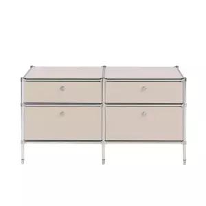 더원 모듈 서랍형 거실장 - 그레이 인테리어 포인트 다용도 서랍장 수납장