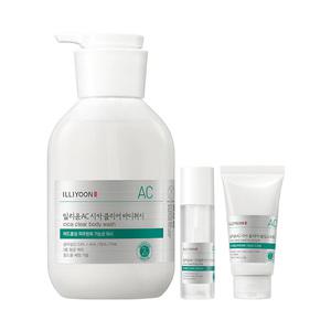 일리윤 시카클리어 등드름 바디워시 400ml+바디미스트 200ml+필링 스크럽 200ml 각 1개 (총 3개)