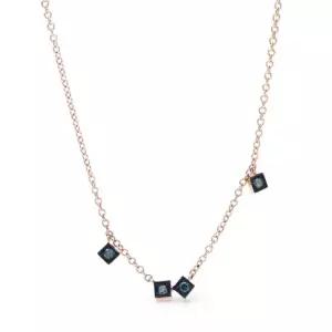 14k 아이스큐브 블루다이아몬드 목걸이