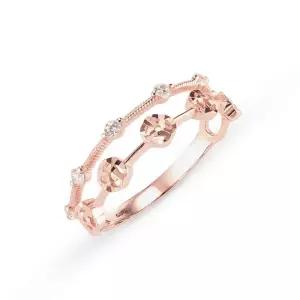 18k 글리터 로지 2줄 반지