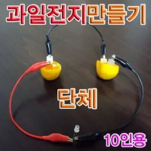 과일전지만들기 단체(10인용)/DIY/초등/장난감/교재/교구/과학/게임/만들기/놀이/수동/모형/실험/키트/재료