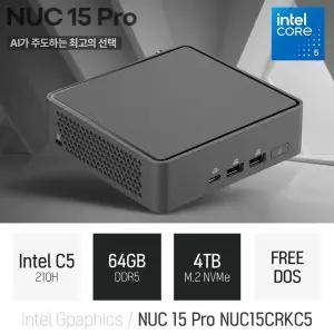 ⓒ ASUS NUC 15 Pro NUC15CRKC5 코어5 210H 64GB 4TB / 인강용 사무용 비즈니스용 가정용 미니PC