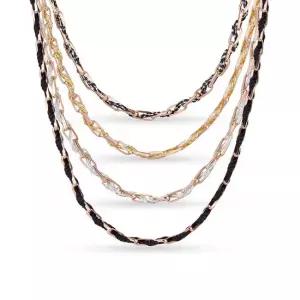 14k 트윗 볼륨실크 목걸이_45cm