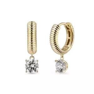 18k 스트링 랩 다이아몬드 5부 링귀걸이_한미