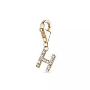 14k 이니셜 랩 다이아몬드 펜던트_붕어