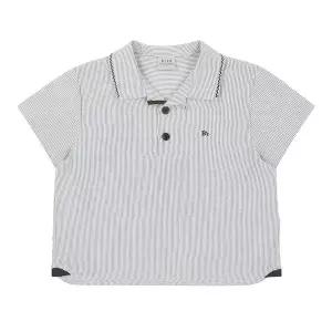 [빈](강남점)BZ33BL01IV 아이보리 스트라이프 반오픈 셔츠