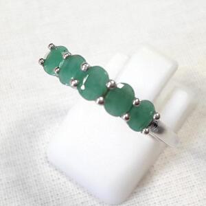 [블루케이] AA급 엔틱그린에메랄드 원석반지250507-08