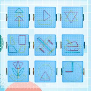 양면 지오보드(15.5x15.5cm)/도형만들기 수학과학교구 창작모형 구성