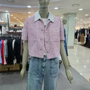 시슬리/애플아울렛/트위드 크롭 반팔 자켓 SAJK46431