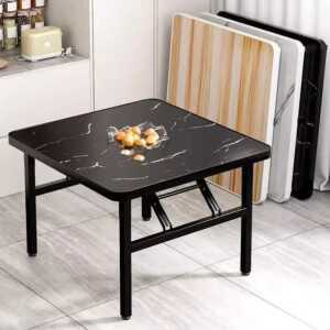 대리석 패턴 제품 밥상 다용도 접이식 테이블 60x60x53cm 식탁 책상