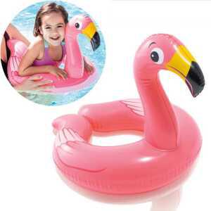 플라밍고 튜브 어린이 유아 물놀이 용품 캐릭터 동물 손잡이 미니 튜브 펌프포함