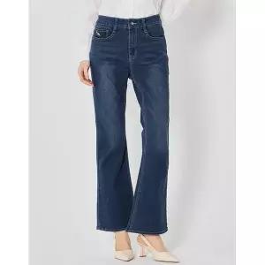 [하프클럽/오조크]앞포켓 자수 세미부츠컷 데님 팬츠 (택가격 98000원)