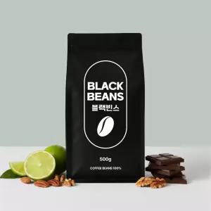 블랙빈스 원두커피 500g 콜롬비아 디카페인 홀빈 분쇄선택