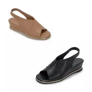 [무크] 여화 샌드라 스판 웨지샌들 2colors