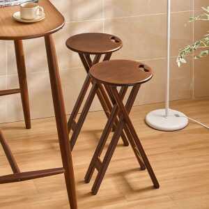 홈바 체어 간이 의자 높은 가정용 식탁 제품 원목 접이식 나무 바체어 주방