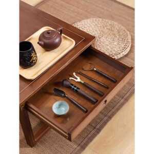 사각 소반 좌식 테이블 다도 홈카페 제품 60x40x25cm 다기상 다과상