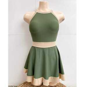 여자 체형커버 스커트 바캉스 제품 치마 호텔 실내 뱃살 수영장 귀여운 홀터넥 호캉스 예쁜