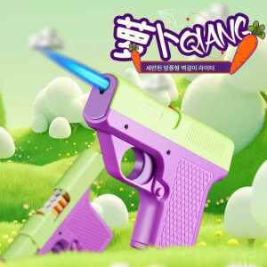 담배 케이스 있는 가제트 제트 분홍색 가스 방풍 권총 라이터 남성용 10PC 개가 제품 터빈 시가