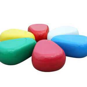 6컬러 조약돌 디자인 의자 제품 스툴 자갈 실내 벤치 야외 모양