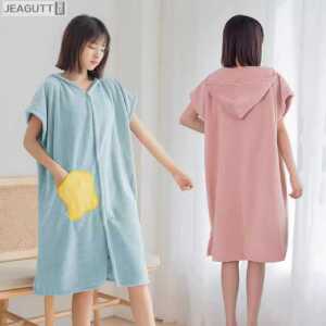 6컬러 95x140cm 가정용 목욕 타월 비치 가운 후드 샤워 제품