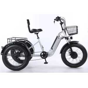 20인치 전동 자전거 전기 제품 팻 삼륜 세발 타이어 화이트