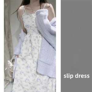 2컬러 꽃무늬 스트랩 슬립 스파게티 제품 원피스 패턴 플라워 드레스 민소매