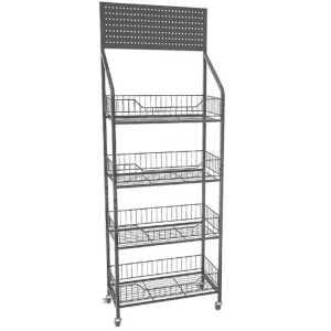 2컬러 고정 랙 이동식 제품 상품 바퀴달린 진열대 전시