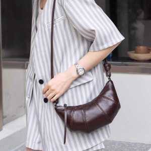 천연 만두 숄더 크로와상백 핸드백 제품 호보백 소가죽 여성 가방