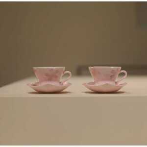 찻잔 꽃무늬 홈카페 제품 핑크 받침접시 선물 세트 커피잔