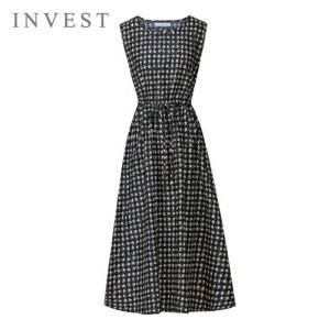 [인베스트] 믹스 나염 스트링 롱 원피스_IN5M1OP4051