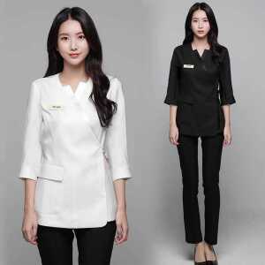 반소매 긴소매 2컬러 상의 네일샵 제품 탑 스파 에스테틱 유니폼