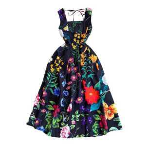 스퀘어넥 원피스쉬폰 여름원피스 휴양지 제품 검정색 바캉스룩 꽃무늬