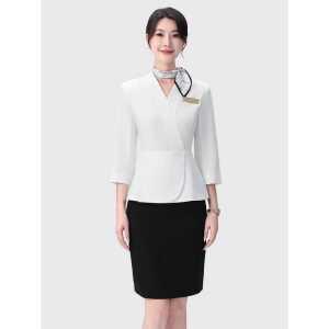 2컬러 반소매 7부 소매 정장 캐주얼 바지 비즈니스 하의 팬츠 상의 제품 스커트 유니폼 치마