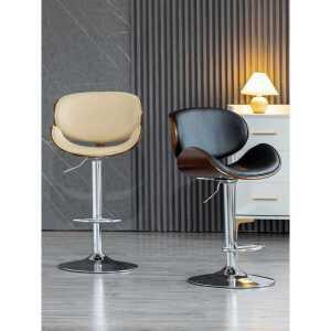 북유럽 바테이블의자 제품 프론트 좌석 검정 데스크 테이블 홈바 낮은형 PU가죽 스툴