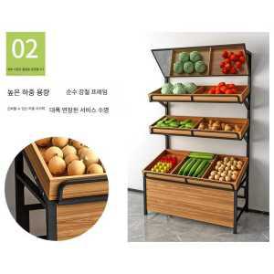 슈퍼 마트 베이커리 야채 원목 좌판대 진열 제품 진열대 마켓 과일가게