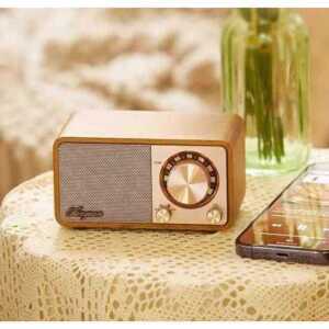 산진라디오 M1 블루투스 휴대용 레트로 빈티지 MK2 소형 FM 라디오 원목 미니