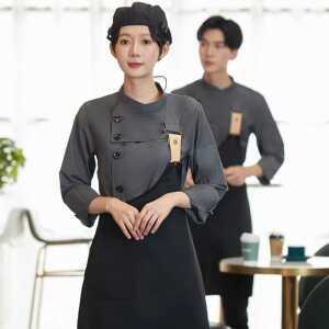 여성용 남성용 세트 유니폼 바리스타 제빵사 제품 작업복 요리사
