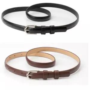 PU 여성 은장 버클 슬림 원피스 포인트 얇은 허리띠 벨트 여성벨트 얇은여자벨트