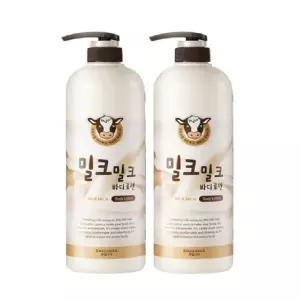 과일나라 밀크밀크 우유 바디로션 1000ml X 2개 대용량